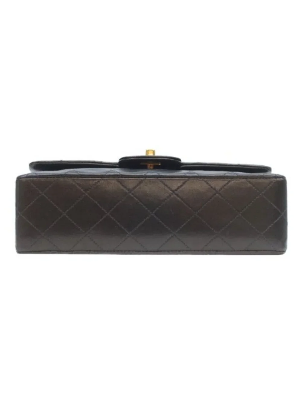 Chanel Black Lambskin Gold Double Flap Bag Quilted 23